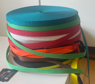 Prepping lots and lots of webbing leashes to replenish our stock! 

We cut these 50m spools into 120cm, 150cm, and 180cm leashes, count them up, divide them by their length, hardware colours, and leash types before rolling them up to store in the meantime in separate boxes.

After almost 8 hours of prep, we have 267 leashes ready to be sewn! That’s about 50 hours of sewing ready for me to tackle! 😆